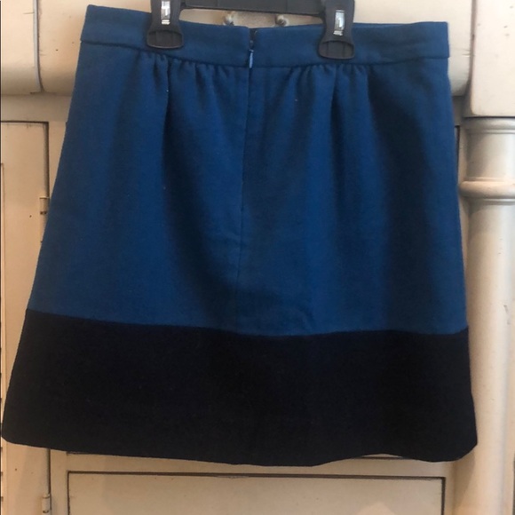 J. Crew Navy Blue Wool Mini Skirt - Picture 3 of 5